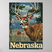 Nebraska witstaarthert poster (Voorkant)