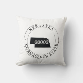 Nebraska Zip Code Pillow Kussen