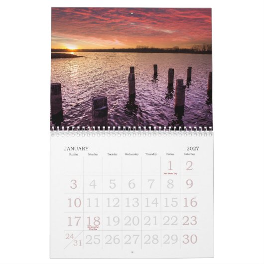 Nebraska Zonsondergangen 2013 Kalender (Jan 2027)