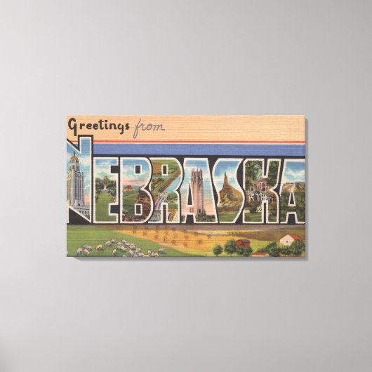 NebraskaLarge Letter ScenesNebraska Canvas Afdruk (Voorkant)