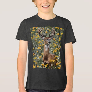 Nebraskan Witte Staart Hert 2 Tri-Blend Shirt