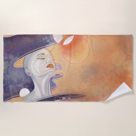 Nebula Attack en Galactic Pearl Ketting Strandlaken (Voorkant)