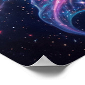 Nebula Axolotl Gloeiende Sterref Kunst Poster (Hoek)