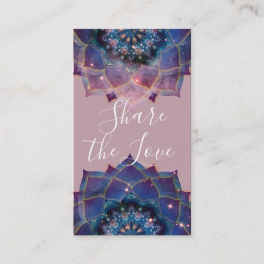 Nebula Bloom | Mandala Aanbevelingskaartje (Voorkant)