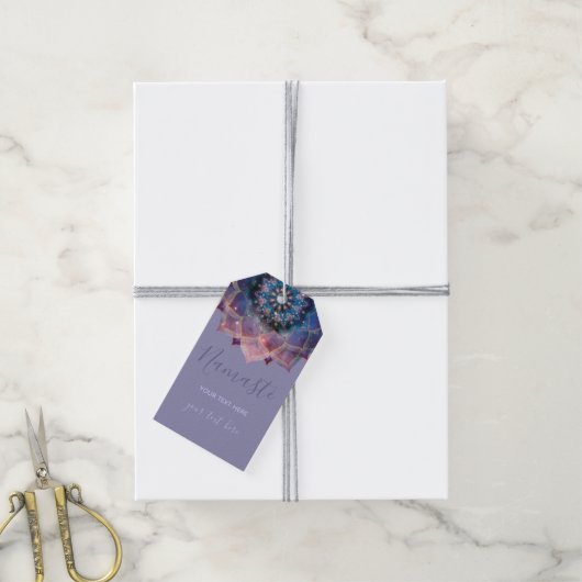 Nebula Bloom | Mandala Cadeaulabel (Met Touw)