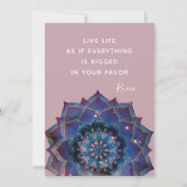 Nebula Bloom | Mandala Kaart (Achterkant)