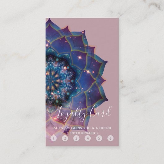 Nebula Bloom | Mandala Klantenkaartje (Voorkant)