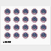 Nebula Bloom | Mandala Ronde Sticker (Vel)