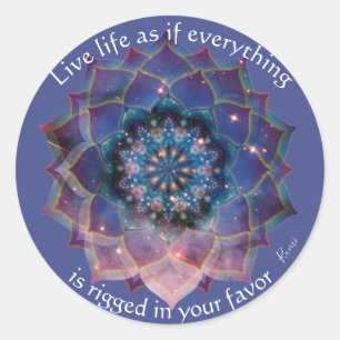 Nebula Bloom   Mandala Ronde Sticker