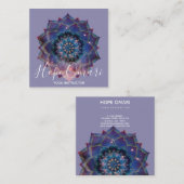 Nebula Bloom | Mandala Vierkante Visitekaartje (Voorkant / Achterkant)