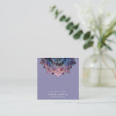 Nebula Bloom | Mandala Vierkante Visitekaartje (Staand voorkant)
