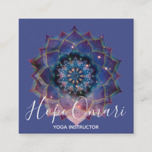 Nebula Bloom Mandala Vierkante Visitekaartje