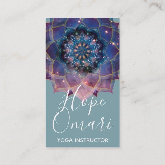 Nebula Bloom | Mandala Visitekaartje (Voorkant)