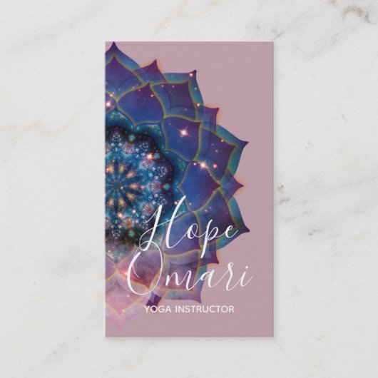 Nebula Bloom | Mandala Visitekaartje (Voorkant)