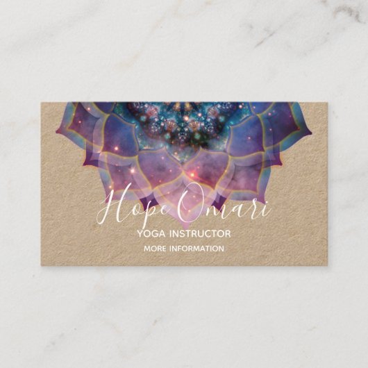 Nebula Bloom | Mandala Visitekaartje (Voorkant)
