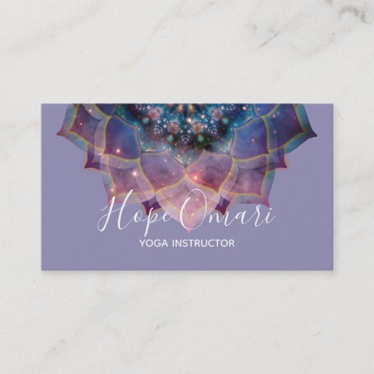 Nebula Bloom | Mandala Visitekaartje (Voorkant)