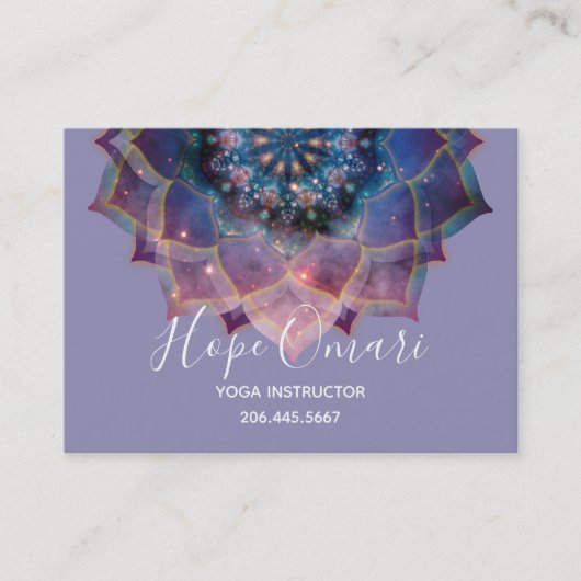 Nebula Bloom | Mandala Visitekaartje (Voorkant)