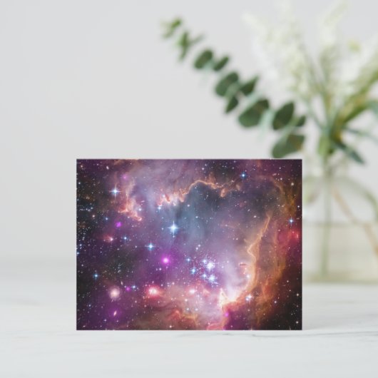 Nebula bright space sterren galaxy hipster geek co briefkaart (Staand voorkant)
