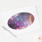 Nebula bright space sterren galaxy hipster geek co ovale sticker (Envelop)