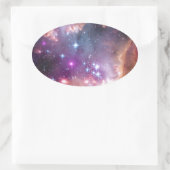 Nebula bright space sterren galaxy hipster geek co ovale sticker (Tas)