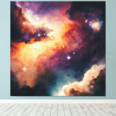 Nebula Canvas Afdruk (Insitu (Houten vloer))