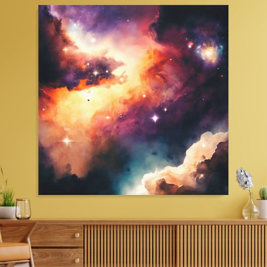 Nebula Canvas Afdruk (Insitu (Woonkamer))