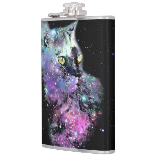 Nebula Cat Vinyl Flask Heupfles