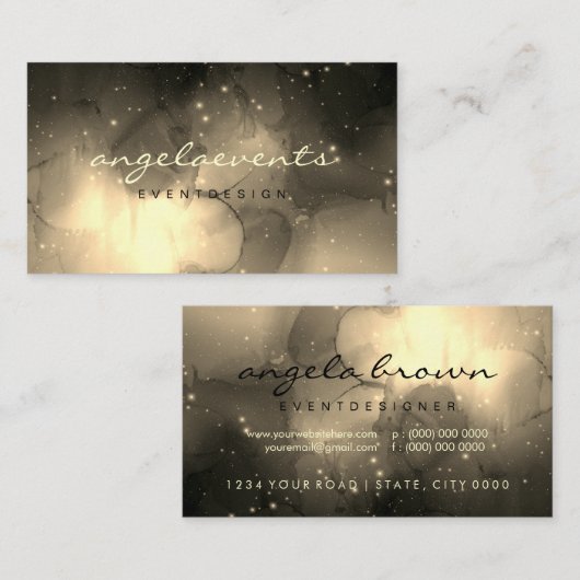 Nebula Celestial Gold Visitekaartje (Voorkant / Achterkant)