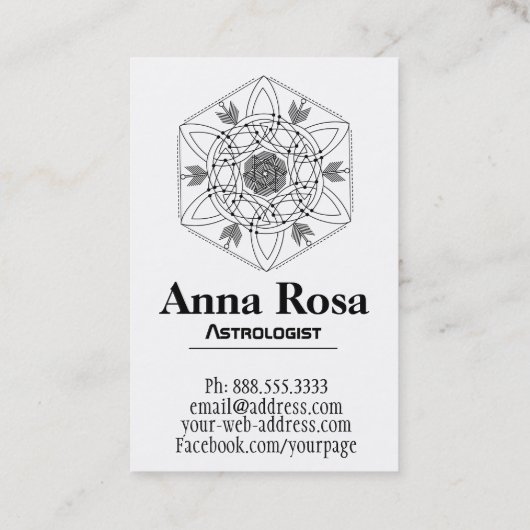 *~ * Nebula Celtic Aztec Tribal Boho Galaxy Visitekaartje (Achterkant)