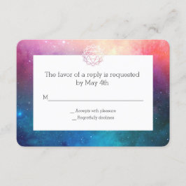 Nebula & Chakra RSVP-kaart RSVP Kaartje