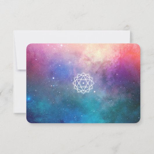 Nebula & Chakra RSVP-kaart RSVP Kaartje (Achterkant)