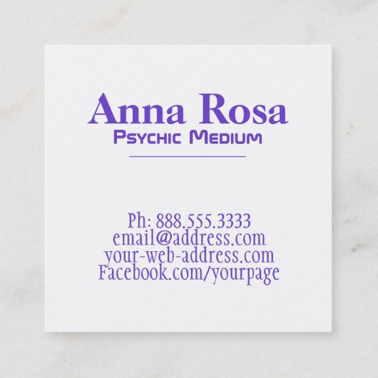 *~* Nebula Cosmic Galaxy Sacred Geometry Vierkante Visitekaartje (Achterkant)