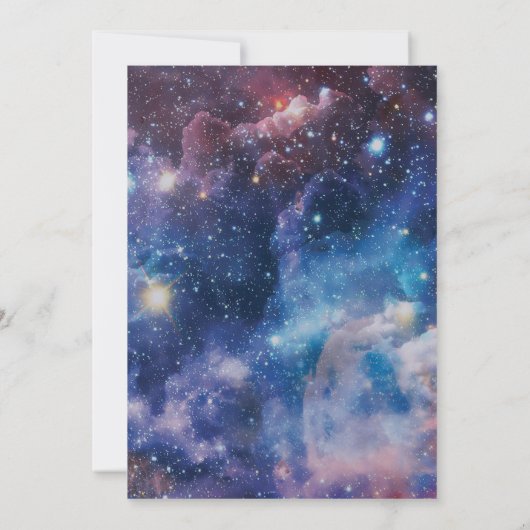 Nebula Cosmic Space Galaxy Colorful Kaart (Achterkant)