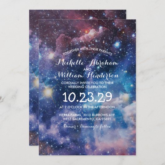 Nebula Cosmic Space Galaxy Colorful Kaart (Voorkant / Achterkant)