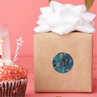 Nebula Dark Sun Custom Astronomy Envelope Seal Ronde Sticker