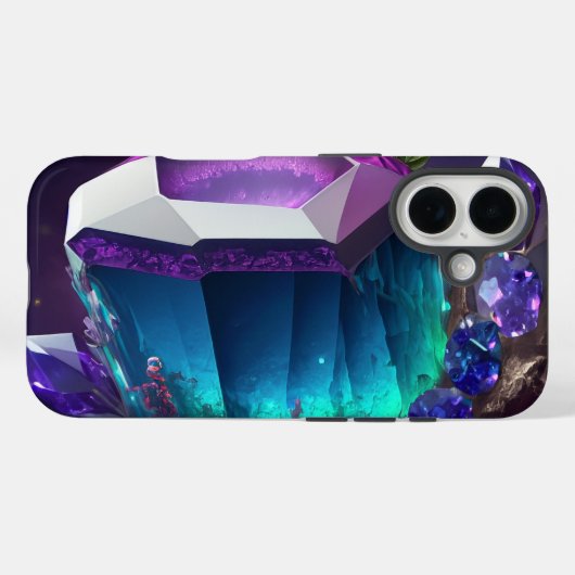 Nebula Dreams Abstracte onderwaterjuwelen Crystal Case-Mate iPhone Case (Achterkant (horizontaal))