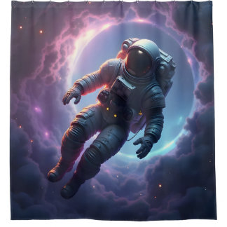 Nebula Drift: De Eenzame Ontdekkingsreiziger – Sci Douchegordijn