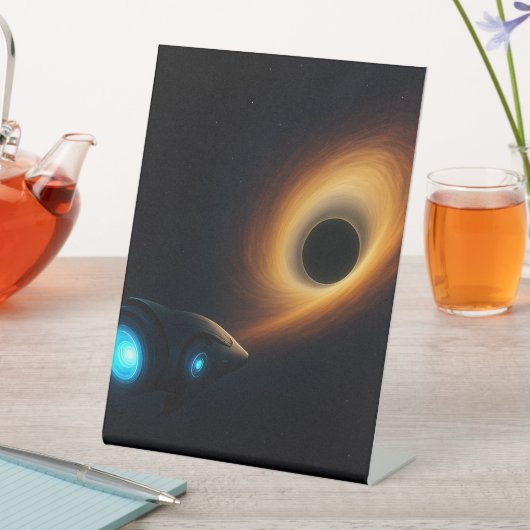 Nebula Drift – Deep Space-cruiser Reclamebord Met Voetstuk (Insitu)