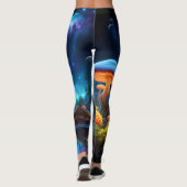 Nebula en bioluminescente alien paddenstoelen leggings (Achterkant)