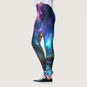 Nebula en bioluminescente alien paddenstoelen leggings (Links)