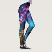 Nebula en bioluminescente alien paddenstoelen leggings (Rechts)