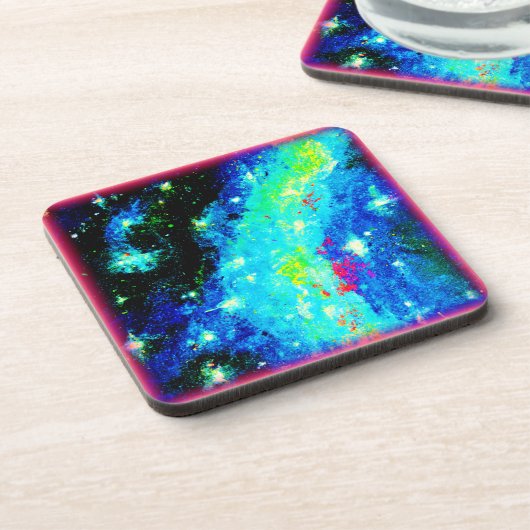 Nebula en ruimtekosmische Design. Bestel nu Bier Onderzetter (Linkerzijde)