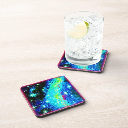 Nebula en ruimtekosmische Design. Bestel nu Bier Onderzetter (Rechterzijde)