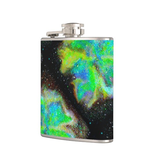 Nebula en Stardust Cosmic Vinyl Flask Heupfles (Links)