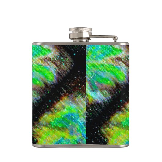 Nebula en Stardust Cosmic Vinyl Flask Heupfles (Achterkant)