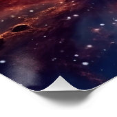 Nebula en sterrenstelsels in de ruimte perfect poster (Hoek)