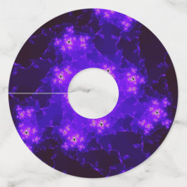 Nebula fractal papier wijnglas Labels