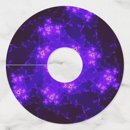 Nebula fractal papier wijnglas Labels (Achterkant)