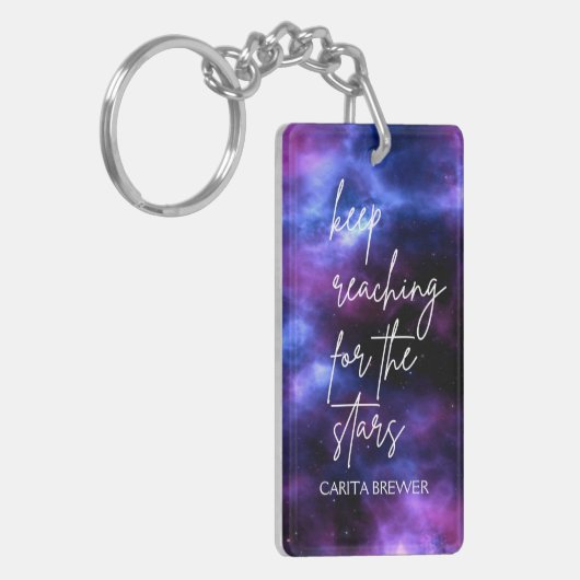 Nebula Galaxy Inspirerend AcrylSleutelhanger Sleutelhanger (Voorkant Links)