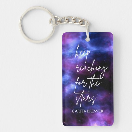 Nebula Galaxy Inspirerend AcrylSleutelhanger Sleutelhanger (Voorkant)